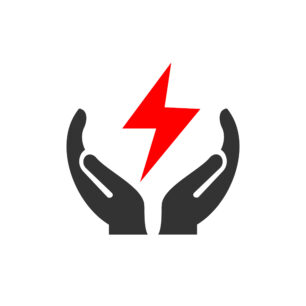 Hand Power logo design. Power logo with Hand concept vector. Hand and Power logo design
